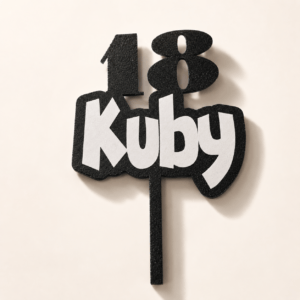 Personalizowany topper 3D na urodziny z dowolną liczbą, imieniem i kolorem napisu, dekoracja do tortu urodzinowego.