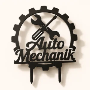 Topper dla mechanika Najlepszy Mechanik z kluczami i zębatką