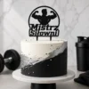 Topper na tort mistrz siłowni 3D z sylwetką kulturysty