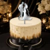 Topper na tort elegancka para młoda 3D / plexi – ślubny