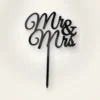 Topper na tort kaligraficzny napis Mr & Mrs 3D