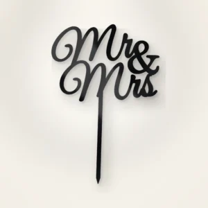 Topper na tort kaligraficzny napis Mr & Mrs 3D