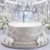 Topper na tort nowoczesny napis Mr & Mrs 3D – ślubny