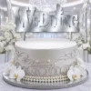 Topper na tort napis WEDDING 3D / plexi  – topper ślubny