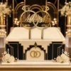 Topper na tort obrączki Mr & Mrs 3D/Plexi na wesele