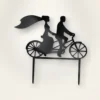 Topper na tort para młoda na rowerze 3D – ślubny