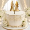 topper-na-tort-slubny-para-mloda-za-rece-na-torcie-zlote-lustro-toppery3d Topper na tort para młoda trzymająca się za ręce 3D