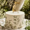 topper-na-tort-slubny-para-pod-drzewem-z-ptakami-na-torcie-zlote-lustro-toppery3d Topper na tort para pod drzewem z ptakami 3D – ślubny