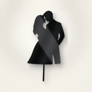 Topper na tort romantyczna sylwetka pary młodej 3D