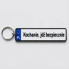 Brelok Kochanie jedź bezpiecznie Personalizowany brelok tablica rejestracyjna Kochanie jedź bezpiecznie