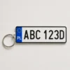 Personalizowany brelok tablica rejestracyjna ABC 123D Personalizowany brelok tablica rejestracyjna ABC 123D