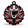 Brelok 3D Motoryzacja z kaskiem Brelok 3D z kaskiem wyścigowym dla fana motoryzacji