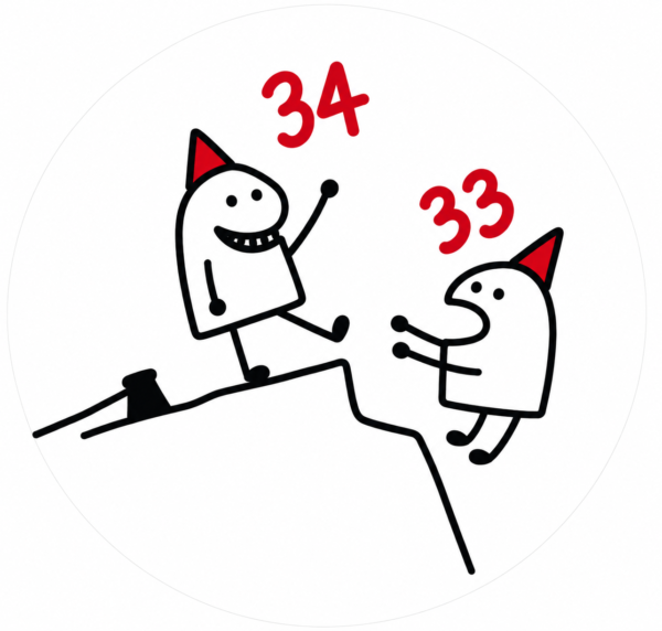 topper-na-tort-wspinaczka-33-34-lata Indywidualny zestaw dekoracji na tort 33, 34 i 35 lat